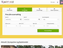 Tablet Screenshot of dyreparken.no